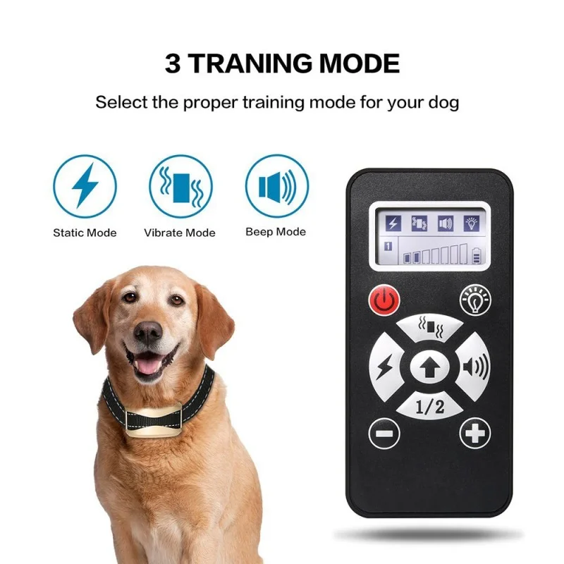 Rechargeable and Waterproof Dog Training Collars with Remote dog shock Collars Rechargeable and Waterproof Dog Training Collars with Remote dog shock Collars