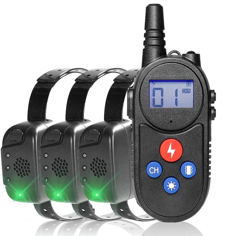 Dog Training Collars with Walkie Talkie Remote Control Vibrating Dog Collars for 3 dogs Dog Training Collars with Walkie Talkie Remote Control Vibrating Dog Collars for 3 dogs