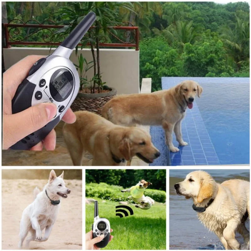 Rechargeable Waterproof Dog Training Collars with remote dog shock E-Collars Rechargeable Waterproof Dog Training Collars with remote dog shock E-Collars