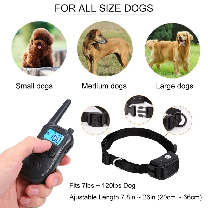 Dog Training Collars with Wireless Remote Rechargeable Dog Shock Collars Dog Training Collars with Wireless Remote Rechargeable Dog Shock Collars