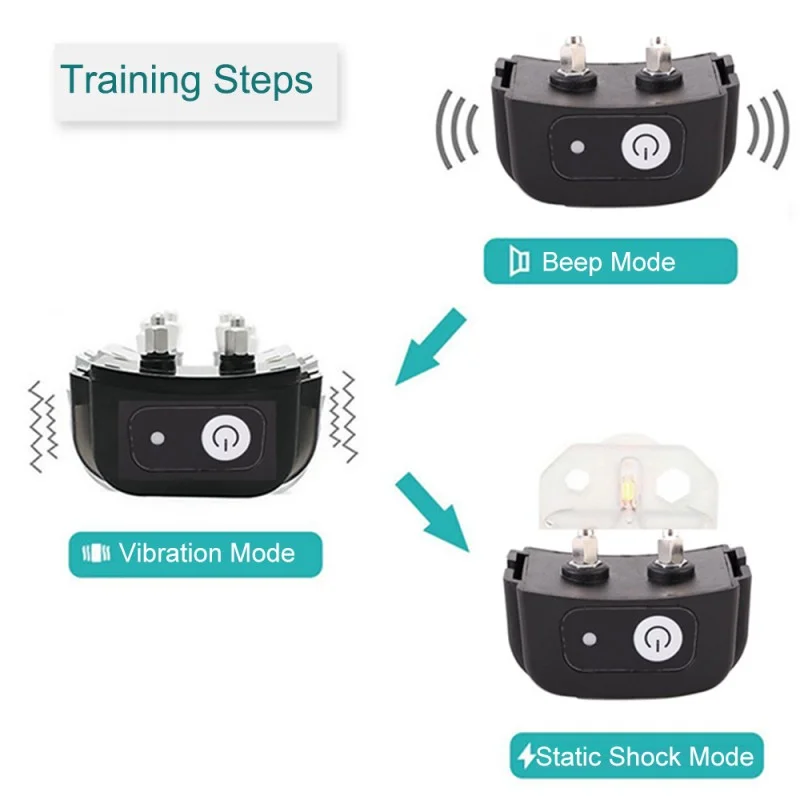 Waterproof Dog Training Collar with Wireless Remote Rechargeable Dog Shock Collars Waterproof Dog Training Collar with Wireless Remote Rechargeable Dog Shock Collars