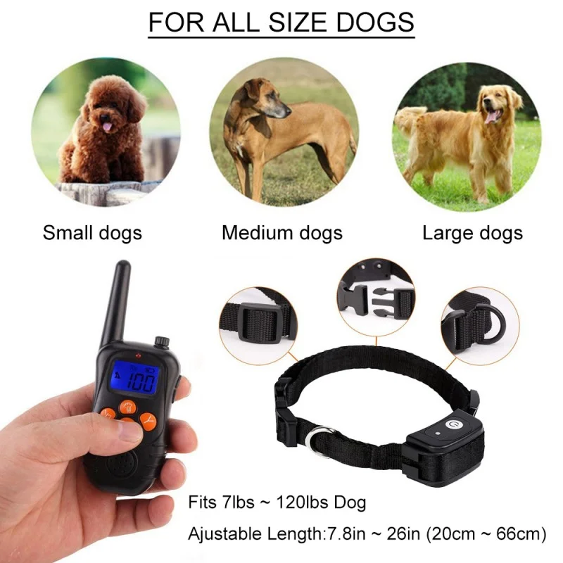 Waterproof Dog Training Collar with Wireless Remote Rechargeable Dog Shock Collars Waterproof Dog Training Collar with Wireless Remote Rechargeable Dog Shock Collars